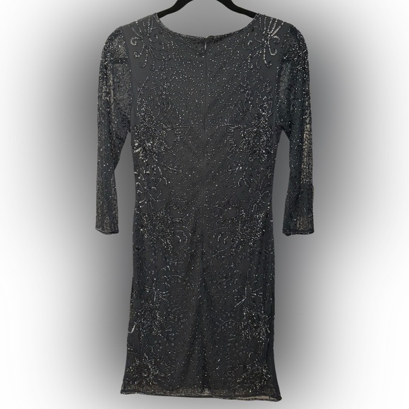 Pissaro Nights Beaded V-Neck Cocktail Dress - Picture 5 of 8